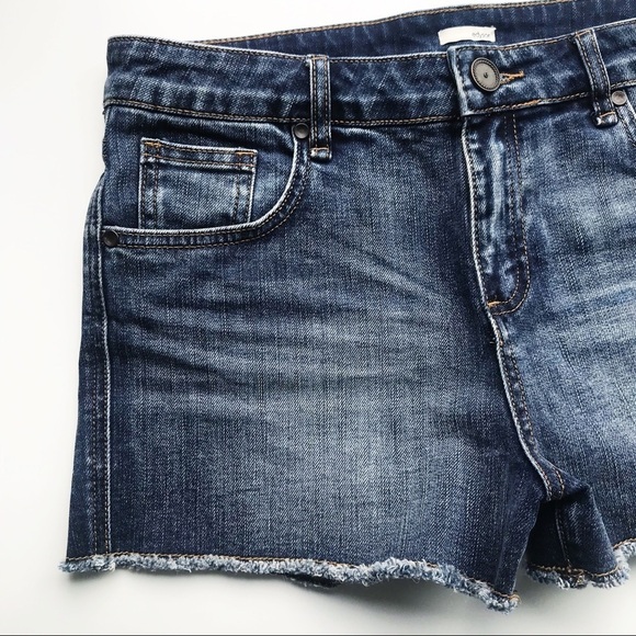 Edyson Jean Shorts Womens Sz 29 High Rise Waist Los Felix Frayed Whisker Jorts - Picture 3 of 6